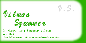 vilmos szummer business card